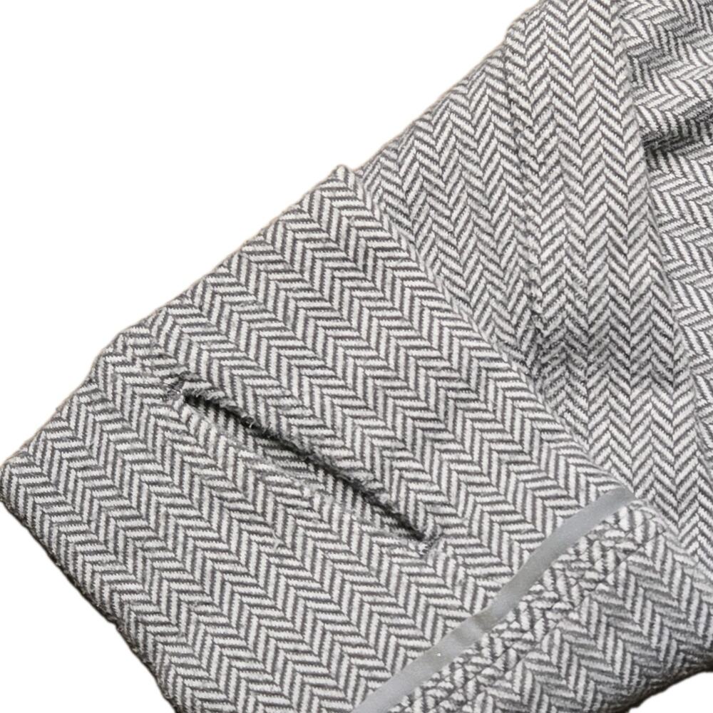 Lululemon Grey White Herringbone Kanto Catch Me Half Zip Pullover Thumbhole Sz 4 - Picture 8 of 8